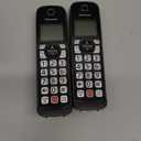 Panasonic Cordless Phone with Answering Machine, Advanced Call Block, Bilingual Caller ID and High-Contrast Display, Expandable System with 2 Handset Cordless Telephones - KX-TGD832M (Metallic Black)