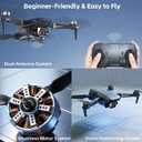 4K Drone with Camera, 84 Min Flight Time, 3 Batteries, Brushless Motor Quadcopter with 2650 ft Control Range, Auto Hover, Follow Me for Beginners,Gently Luminous Emerald Hues Shimmering Through Vibrant Blue