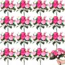 Yunlly 16 Packs Artificial Peony Flowers Faux Peonies Bouquet Silk Vintage Wedding Home Table Door Decor Reusable Bouquet Rose Flowers for Bridal Wedding Birthday Home(Pink,Peony)