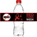 Fumete 100 Pcs Red Ribbon Week Water Bottle Labels 8.5 x 2 Inch Red Ribbon Awareness Stickers Decorations Party Favors Supplies for No Drugs Campaigns Fundraising Charity Activity