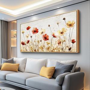 ERQINHUA Large Canvas Wall Decor For Living Room Wall Art For Bedroom Modern Stretched and Framed Beach Posters Abstract Flower Dining Room kitchen Print Artwork Mural Home Decor Wood Frame 30"X60"