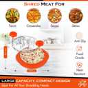 2 x Chicken Shredder | Meat Shredder for Effortless Chicken Breast Shredding | Manual chicken Shredder tool twist for Kitchen | Shred Chicken, Beef, & More with Ease | Durable & Easy-to-Clean (Orange)