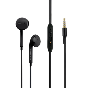 Acoustix Stereo Earbuds with In-Line Microphone and Remove Black