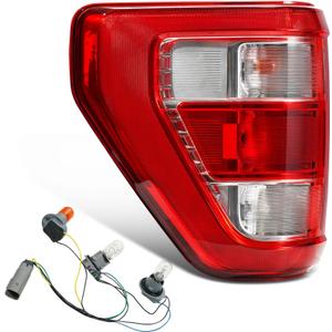 Tail Lights Compatible With 2021 2022 2023 Ford F150 XL STX with Bulbs OEM Rear Tail Light Cover Assembly Left Driver Side Replace ML3Z13405E