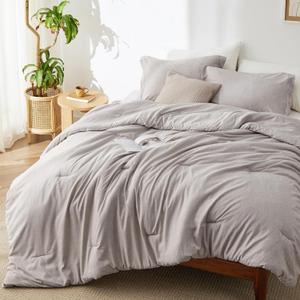 Bedsure King Size Comforter Set - Taupe Soft Bedding for All Seasons, Cationic Dyed Bed Set, 1 Pieces, 1 King Size Comforter (104"x96") 