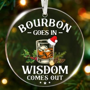Bourbon Gifts for Men - Christmas Whiskey Ornament for Bourbon Lovers, Unique Gift for Wine Lovers, Ideal Whiskey Gift for Men, Women - Special Occasion Bourbon Gifts, Perfect Wine Ornament