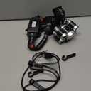 JIMEJV USB Rechargeable Headlamp 12000 Lumen Ultra Bright LED Work Headlight, 4 Modes Waterproof Head Lamp Best Headlamps for Adults, Camping, Outdoors & Hard Hat Work Zoomable Headlight (Sliver)