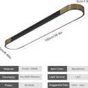 Qcyuui Kitchen Lighting Fixtures Ceiling,39.4 Inch Dimmable Modern Led Ceiling Light,Black and Gold Long Linear Ceiling Light Fixture for Office Bedroom Kitchen Hallway,(48W/3000-6500K)