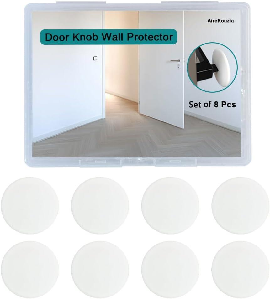 Door Knob Wall Protector - 1.9 Inch Doorknob Protectors Set of 8Pcs White Silicone Bumpers Handle Stoppers