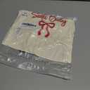 ZAXARRA Toddler Baby Girl Christmas Outfit Spaghetti Strap Bell Bottoms Romper Overalls Jumpsuit Santa Baby Bow Clothes (White)