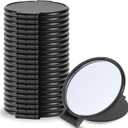 DIVINA VITAE 24Pcs Small Compact Mirror 2.36 Inch Mini Mirror Bulk Round Makeup Mirrors for Purse, Folding Pocket Mirrors for Women Travel Daily Use(Black)