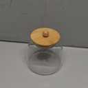 Glass Food Storage Container Candy Dish Spice Jar with Seal Wooden Lid (Medium)