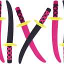 Super Z Outlet Lightweight Safe Soft Foam Toy Swords Ninja Pirate Style with Handle for Party Favors, Children Games & Activities (6 Pack)