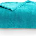 BEDELITE Fleece Blanket Teal Throw Blanket for Couch & Bed, Luxury Plush Cozy Fuzzy Blanket 50" x 70", Super Soft Warm Lightweight Fall Throw Blanket for Travel Camping