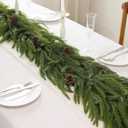 9FT Christmas Norfolk Pine Garland -1PCS, Artificial Pine Needles Garlands Faux Greenery Fake Garland for Holiday Fireplace,Table,Window,Stairs,Mante,Indoor Outdoor Decor
