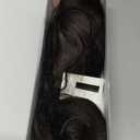 LONAI Ponytail Extension for Women,18 Inch Layered Wavy Pony Tail Hair Extensions, Natural Drawstring Ponytail Synthetic Hairpiece for Daily Wear (Black Brown)