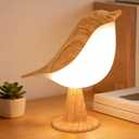 Haotao Small Cute Bird Table Lamp, Touch Night Light, Cordless Bedside Lamps, Desk Lamp, 3-Way Dimmable USB Rechargeable Battery 2600mAh Nightstand Lamps for Bedroom, Bird Decor Gifts
