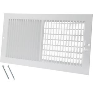 16 x 8 Inch [Duct Opening] Air Vent Covers for Wall or Ceiling - High Airflow 2 Way Steel Ventilation - Adjustable Wall/Ceiling Register, 17-3/4 Inch x 9-3/4 Inch [Overall Dimensions]