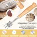 Danish Dough Whisk - Bread Whisk Set of 3 pieces, Bread Making Tools and Supplies, Danish Sourdough Whisks, Dutch Whisks for Dough, With Dough Scraper Sourdough Cutter, Lame Doughs Scoring Tool Blades