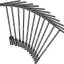 T-Handle Socket Wrench Set, 11PCS Metric Handle Wrenches - 6, 7, 8, 9, 10, 11, 12, 13, 15, 17, 19mm, 6-Point Hex Socket Lug Wrench for Motorcycle Car Bicycle Repair, Chrome Vanadium Steel