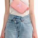 Uygafly Graduation Gifts for Teens Kids Daughter Sister Her - Birthday Gifts for 3 4 5 6 7 8 9 10 11 12 13 Year Old Girls,Fanny Pack Crossbody Bag Belt Bag Cute Trendy Stuff | Peach,Initial A