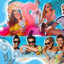 Tuanse 24 Pcs Goodbye School Hello Pool Fans End of School Bulk Mini Handheld Portable Personal Battery Powerful Small Pocket Fan Bulk for Summer Party Favors Decors Gifts 24 Guests