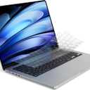 Soonjet Ultra Thin Keyboard Cover for 2025-2021 M5/M4/M3/M2/M1 Pro/Max MacBook Pro 14/16, M5-M2 MacBook Air 13/15, MacBook Neo, Premium TPU Keyboard Protector - Clear