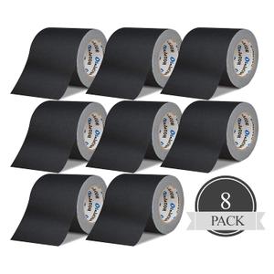 4 Inch Black Gaffers Tape -8 Roll Multi Pack Bulk -30 Yards per Roll - Easy Tear, No residue Non Reflective Gaff Tape -Waterproof Matte Cloth Gaffing Tape for Professional Photography, Filming, Stage