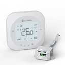 SASWELL Smart WiFi Thermostat for Home, Programmable Thermostat with C-Wire Adapter, 3H/2C for Heat Pump & Conventional Systems, Tuya App Control, Compatible with Alexa & Google Assistant, White