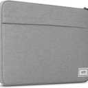 Solo New York Laptop Bag Sleeve for Women & Men - Travel Case for Computer & Tablet, Fits up to 15.6" Laptops, Fully Padded, Lightweight Construction, Durable Zippers - Re:Focus, Gray
