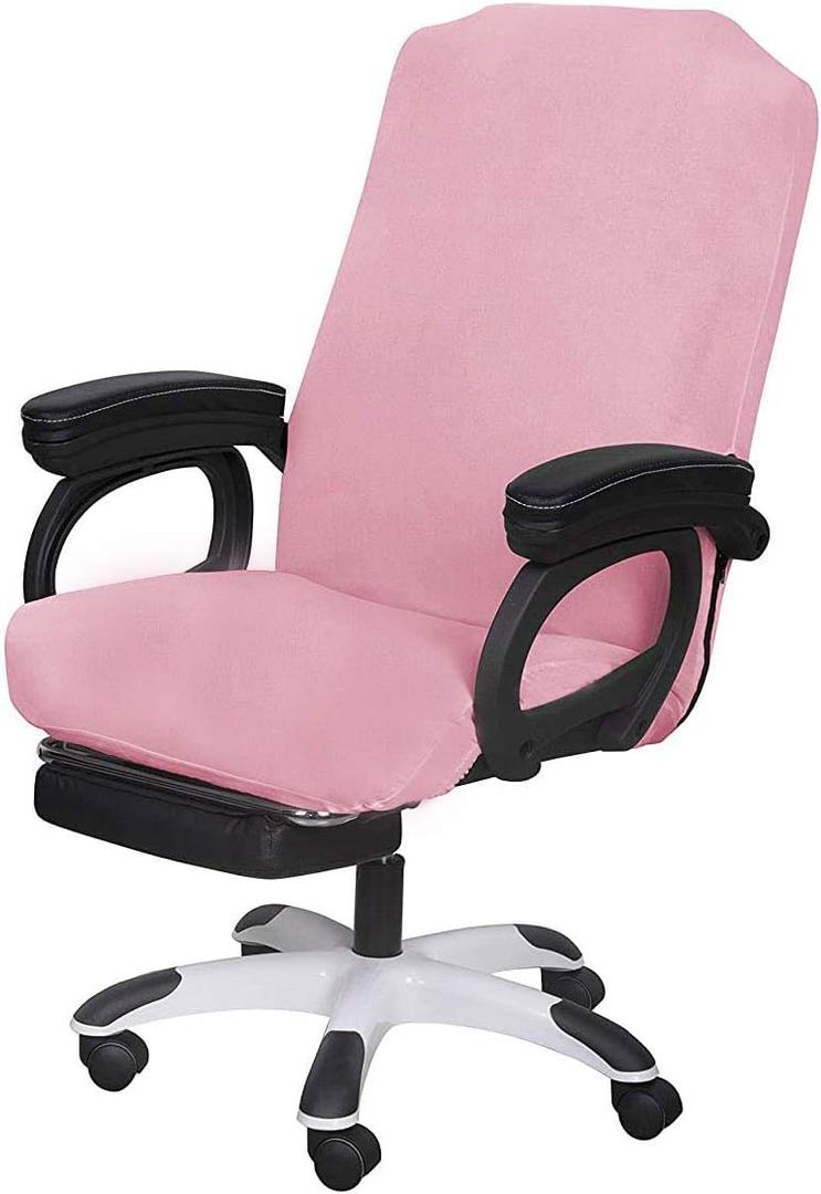 SARAFLORA Office Chair Covers- Medium, Pink- Removable Computer Chair Cover for Office Chair with Zipper for Universal RotatingChair Desk Chairs Cover Seat Washable Protector for Pets