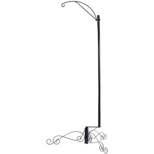 HOHIYA 61 Heavy Duty Shepherd Hook Bird Feeder and Cage Stand for Garden Patio Backyard Solar Light Hook and Hanging Cages Compatible Black Powder Coated Weather-Resistant