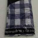 Smiry 6 Packs Gingham Disposable Table Cloth, 54 x 108 Inch Waterproof Plastic Tablecloth, Rectangle Navy and White Checkered Table Covers for Picnic, Birthday, Party