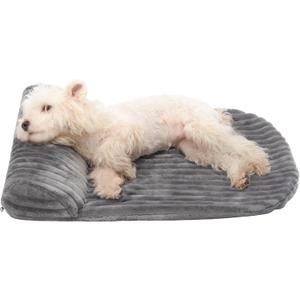 Jiupety Bolster Dog Pillow with Orthopedic, Benefit for Cervical Vertebra, Machine Washable, Pet Pillow Bed Met for Small Medium Large Dogs, Gray, L