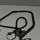 Skeleteen Faux Leather Black Whip - 6.5ft  Woven Costume Accessories Whips - 1 Piece