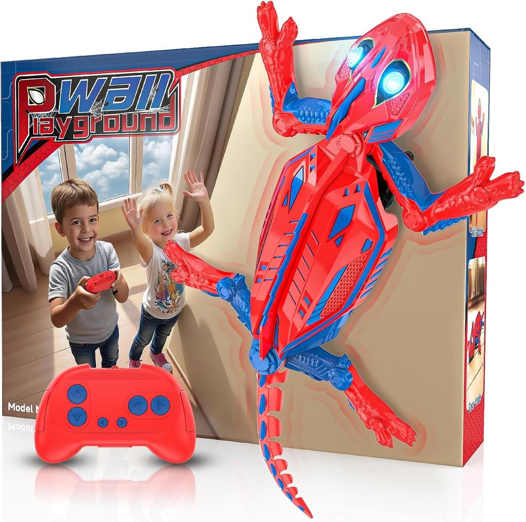 Wall Climbing Remote Control Chameleon, Remote Control Robot Kids Toys, 360 Rotating RC Stunt Car with Light, Rechargeable RC Robot Toys for 3-12 Year Old Boys Kids