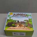 Learning Minds Set of 8 Jumbo Safari Animals Figures - Zoo Animals for Toddlers 1-3 - Jungle Animals Figures - Toy Animals for Kids Age 18 Months Plus - Animal Toys for Kids 1,2,3 Years Old