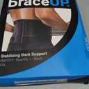BraceUP Stabilizing Lumbar Lower Back Brace and Support Belt with Dual Adjustable Straps and Breathable Mesh Panels, XXL