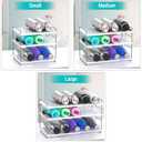 YAN & HIN Water Bottle Organizer for Cabinet, 3-Tier Expandable Bottle Storage Rack, Adjustable Height Holds 15 Bottles, Tumbler & Baby Bottle Organizer for Kitchen Pantry Counter (2 Pack) (Set of 2)