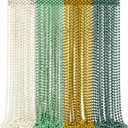 Suncalla 48 Pcs Sage Green Beads Necklace Summer Bead Necklaces Accessory Set Mix Color Dress up Accessories Parade Throws Bulk for Summer Birthday Bridal Shower Party Favor Supplies
