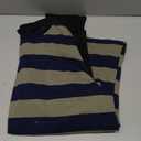 LAVASEON Harajuku Oversized Striped T-Shirt Long Sleeve Crew Neck Casual Matching Couple Streetwear Pullover Size M