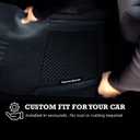 PantsSaver Custom Fit Floor Mats for BMW 740i 2022 All Weather Protection -4 Piece Set (Black)- High Raised Border Protection Great for Catching Spills