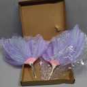 Yinkin 2 Pcs 20 Inch Large LED Butterfly Decorations Mariposas Grandes para Decoracion Giant Light up 3D Butterflies for Wedding Birthday Party Baby Shower Decor(Purple)