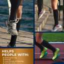 Pembrook 3 Pairs Copper Mens Compression Socks 20-30 mmHg, Running, Hiking, Athletic Cycling, Travel | Circulation Support (Black) M