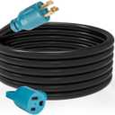 Welder Adapter Cord, L14-30P Twist-Lock Male to 6-50R Female, 4 Prong 30 Amp to 3 Prong 50 Amp Generator to Welder Adapter Power Cord, 10 AWG Heavy Duty,ETL Listed (10ft) (Blue and Black)