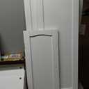 Iwell Bathroom Floor Cabinet, Small Bathroom Storage Cabinet with Drawer & Storage Shelf, Free-Standing Organizer Cabinets for Hallway/Living Room, White, 12.5"L*11.7"W*34.5"H