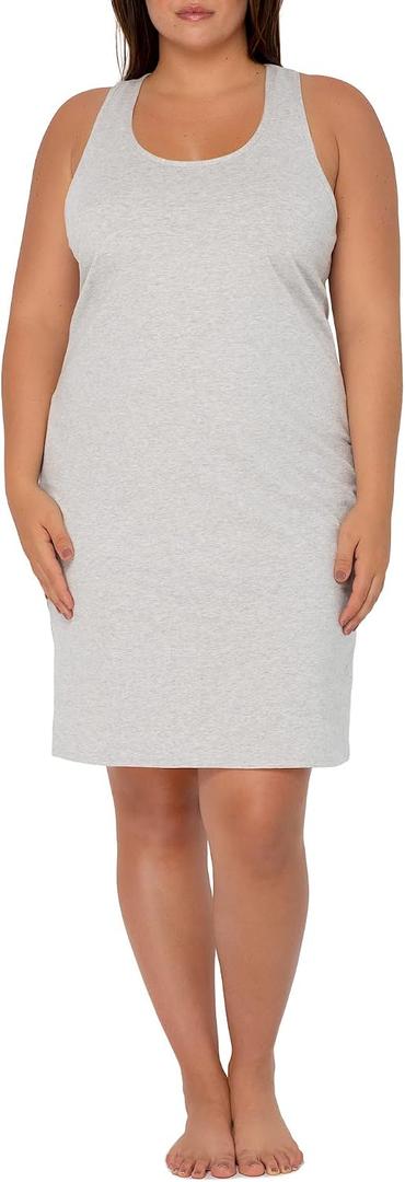 Comfort CottonRacerback Chemise (Gray, XXL)