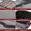 Lukeline Large Ornament Storage Box with 3 Tray, Holiday Ornament Organizer with external pocket and Transparent Cover, Inside 6 Slots for Nutcrackers, Christmas Lights, etc