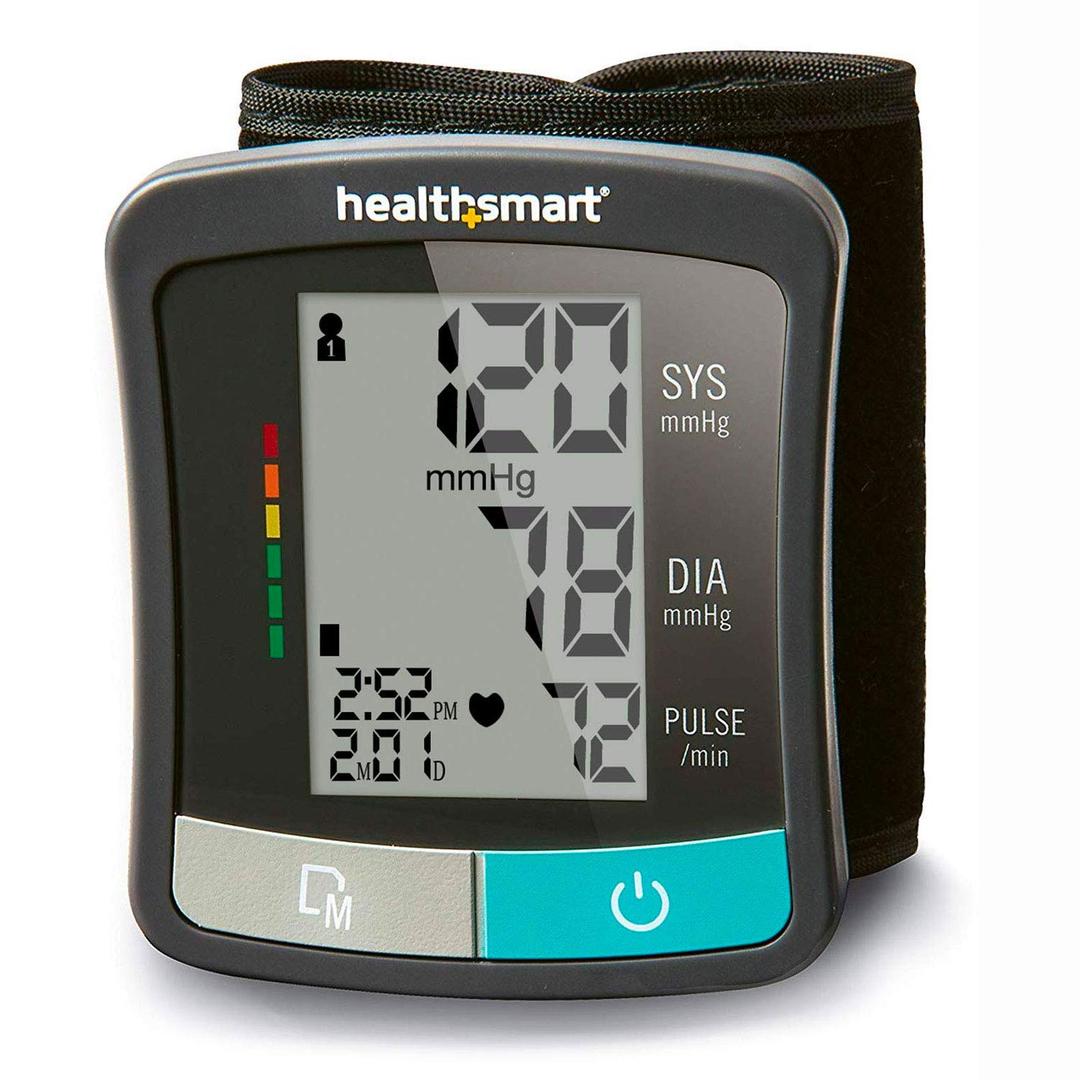 HealthSmart Digital Standard Blood Pressure Monitor with Automatic Upper Cuff that Displays Pulse Rate and Irregular Heartbeat, Stores up to 120 Readings for 2 Users