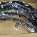 10L0L Golf Cart Front Rear Fender Flares for EZGO RXV 2008-2015 Gas & Electric, with Stainless Steel Screws, Set of 4(Not fit modified models)